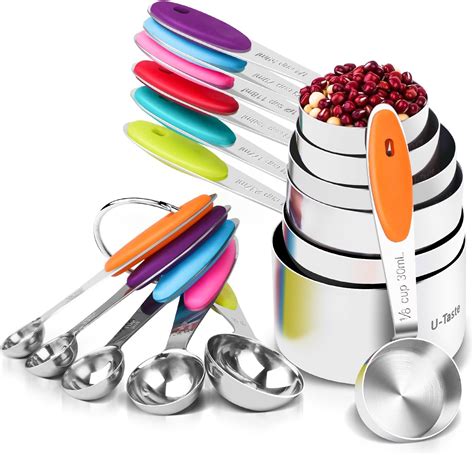 taste measuring cups  spoons set  pcs  stainless steel