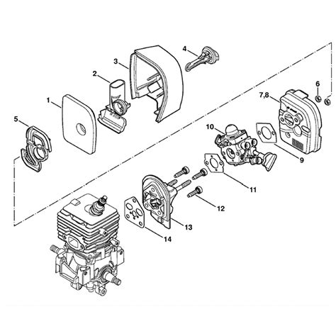 stihl bg  blower bg  parts diagram air filter