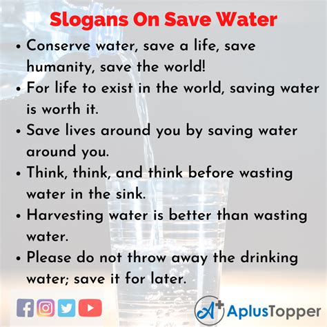 Slogans On Save Water Unique And Catchy Slogans On Save Water