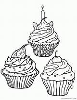 Cupcake Coloring Pages Coloring4free Decoration Related Posts sketch template
