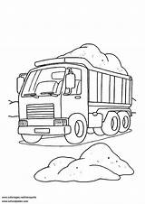 Coloring Pages Truck Lorry Printable Transportation Color Kids Trucks Cars Car sketch template