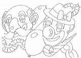 Kleurplaten Karneval Clowns Ausmalbild Malvorlage Colorier Evenements Fetes Stimmen sketch template