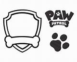 Paw Patrol Badge Coloring Template Pages Printable Shield Stunning Small Printables Awesome sketch template