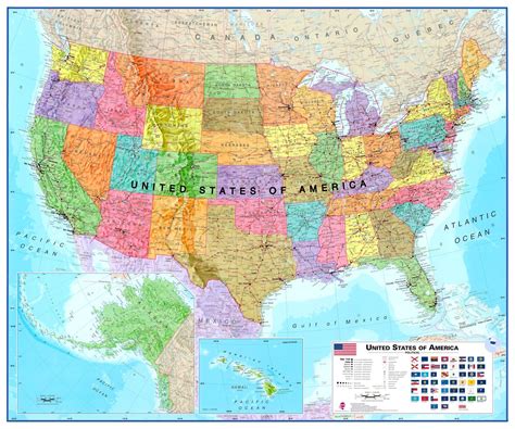 koop landkaart verenigde staten van amerika maps international