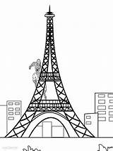Eiffel Torre Eiffelturm Colorear Cool2bkids Coloringme sketch template