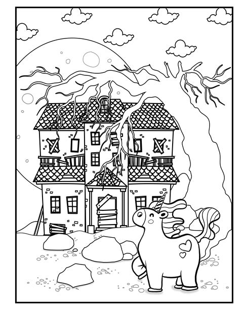 printable halloween unicorn coloring pages coloring pages