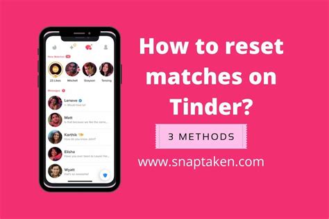 How To Reset Matches On Tinder Find Out Here