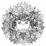 Man Green Coloring Pages Printable Colouring Drawing Drawings Pagan Adults Adult Fun Kids Ashwood Brigid Sheets Wiccan Greenman Book Wired sketch template