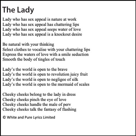 lady white pure lyrics