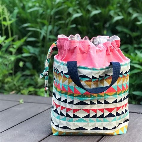 drawstring bucket bag  sewing pattern etsy bucket bag