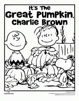 Coloring Charlie Brown Pages Halloween Pumpkin Great Peanuts Thanksgiving Snoopy Color Printable Kids Fall Its Adults Christmas Sheets Clipart Print sketch template