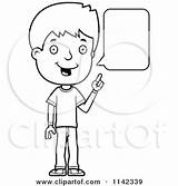 Boy Talking Clipart Teenage Cartoon Coloring Adolescent Cory Thoman Outlined Vector 2021 sketch template