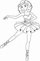 Coloring Ballet Pages Dancers Getdrawings Ballerina sketch template