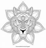 Mandala Leave sketch template