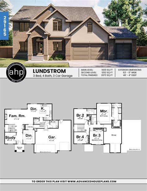 story traditional house plan lundstrom house plans house plans mansion traditional house
