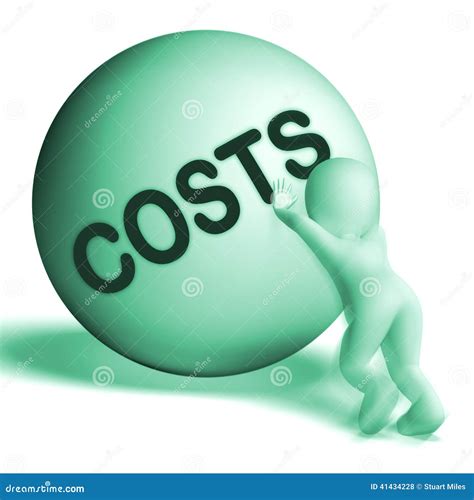 la esfera de los costes significa precio  gasto de los costos stock de ilustracion