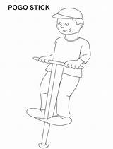 Pogo Stick Coloring Kids Pages Pdf Open  Print sketch template