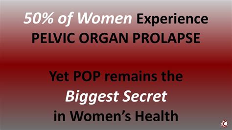 50 Of Women Experience Pelvic Organ Prolapse The Biggest Secret In