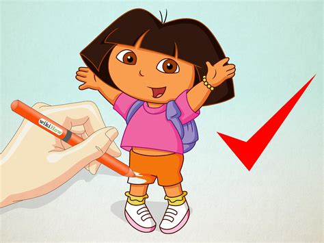 draw dora  explorer  steps  pictures wikihow