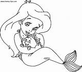 Mermaid Coloring Pages Para Pdf Colorear Little Ariel Disney sketch template