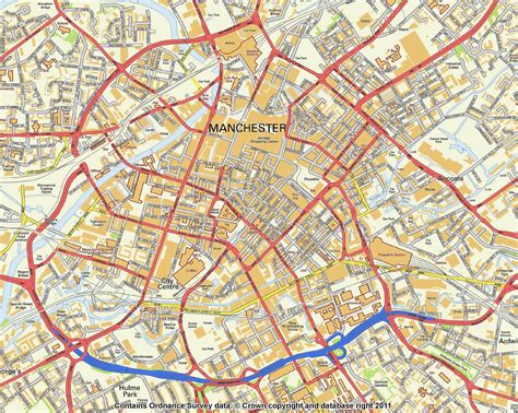 manchester map uk  printable maps