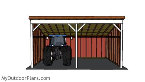 tractor shed plans myoutdoorplans  woodworking