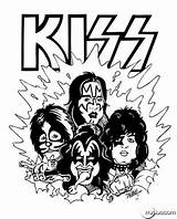 Kiss Rock Band Desenho Roll Drawing Desenhos Coloring Pages Kids Para Do Drawings Kisses Template Hot sketch template