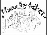 Coloring Pages Verse Father Bible Children Thy Exodus Memory sketch template