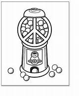 Coloring Peace Pages Gumball Machine Printable Sign Template Print Kids Clipart sketch template