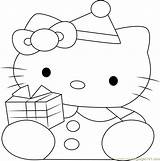 Kitty Hello Christmas Coloring Pages Coloringpages101 Color sketch template