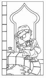 Islamic Coloring Pages Islam Muslim Kids Studies Salat Colouring Printable Sheets Activities Color Crafts Eating sketch template