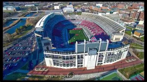 ohio stadium drone flyover  ohio state university buckeyes football youtube