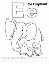 Elephant Coloring Letter Pages Practice Handwriting Print Alphabet Preschool Printable Kids Color Bestcoloringpages Colouring Sheets Worksheets Phonics Crafts Ellie Library sketch template