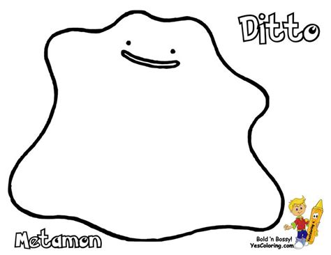 ditto pokemon  coloring page