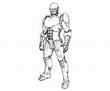 Robocop Superheroes Coloringhome sketch template