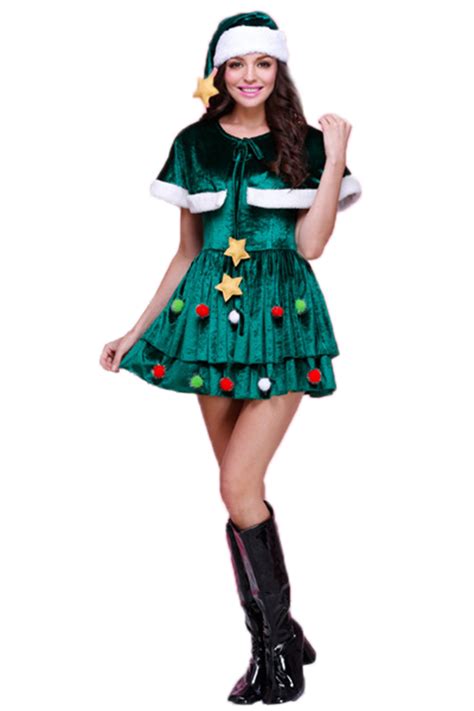 green sexy womens shawl elf christmas tree santa helper costume pink queen