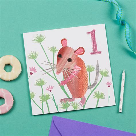 mouse st birthday card  rosa clara designs