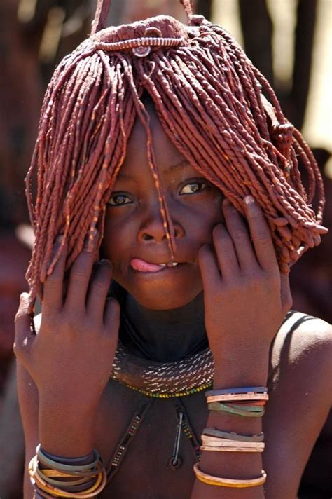 Himba Tribe Northern Namibia Himba Girl Himba People Tribal Hair