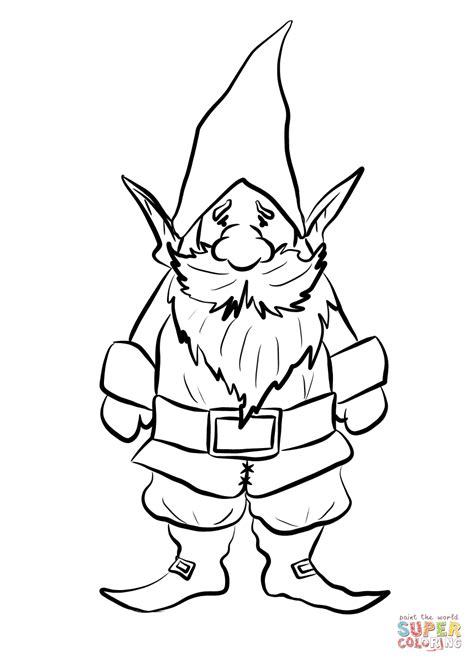 gnome coloring pages kidsuki