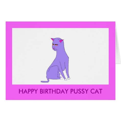 happy birthday pussy cat cards zazzle