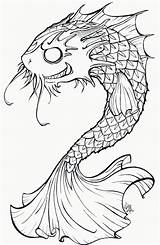Fish Koi Simple Dragon Drawing Outline Colour Tattoo Coloring Drawings Deviantart Japanese Designs Comments Getdrawings Choose Board Coloringhome sketch template