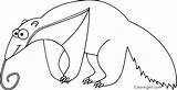 Anteater Aardvark Mammals Printable sketch template
