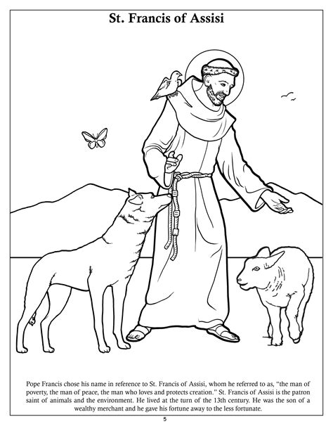 st francis  assisi coloring page