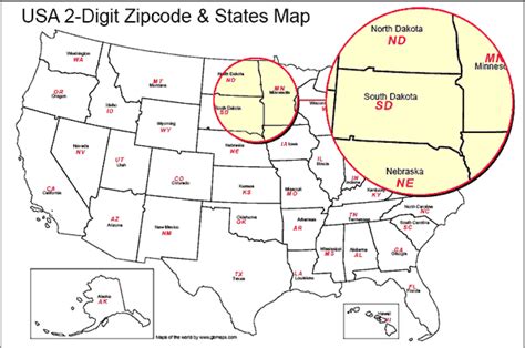 Usa State Boundaries Map