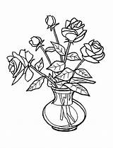 Painting Glass Coloring Flowers Drawing Flower Vase Roses Pages Patterns Outline Bouquet Drawings Para Peacock Friend Wallpaper Craft Getdrawings Thingkid sketch template