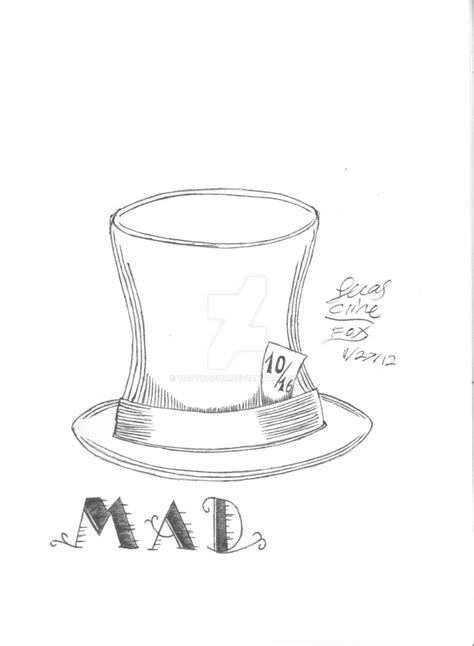 mad hatter hat drawing  getdrawings