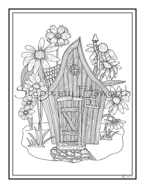 house colouring pages fairy coloring pages adult coloring book pages