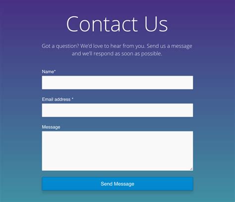 contact form widgets  blogger static page blogfowl