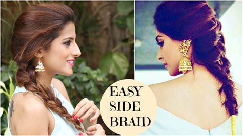 sonam kapoor s easy side twist hairstyle celebrity hairstyles indian hairstyles for medium