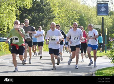 runners    road race leamington spa uk stock photo alamy